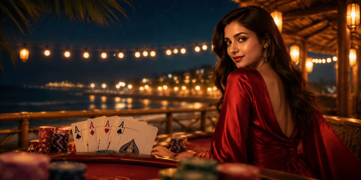 কক্সবাজার সৈকতে খেলোয়াড়রা টিন পাত্তি খেলছে